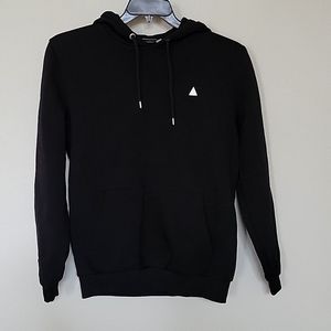 Black ASOS hoodie with metal detail on the strings